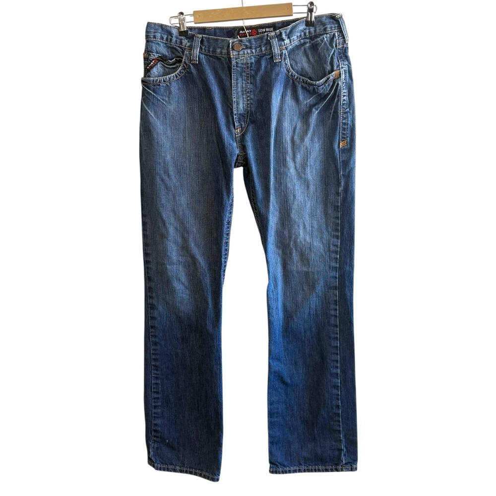 Ariat FR Size 38 Low Rise M4 Boot Dark Wash Jeans Western Workwear Utility